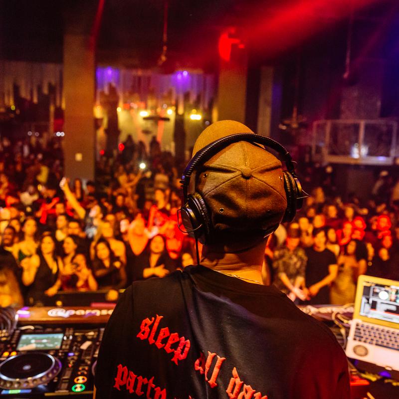 DJ performing for crowd